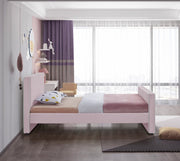 Dillard Velvet Twin Bed Pink - Gate FurnitureTwin Bed
