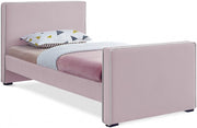 Dillard Velvet Twin Bed Pink - Gate FurnitureTwin Bed