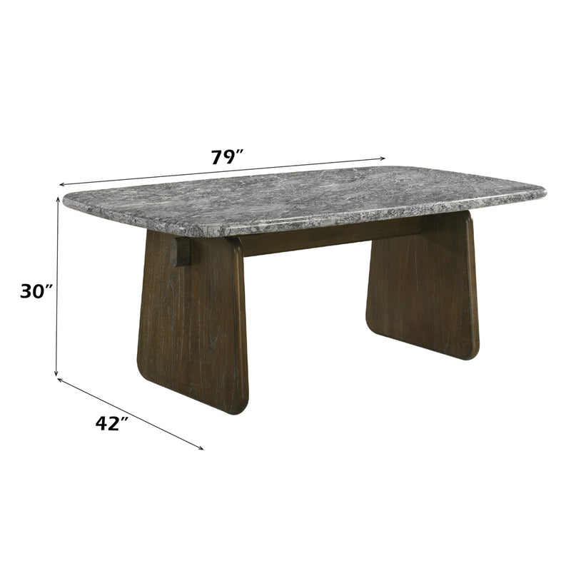 Dillon Dining Table w/Natural Marble Top - DN04815