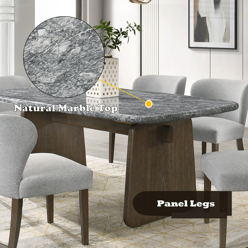 Dillon Dining Table w/Natural Marble Top - DN04815