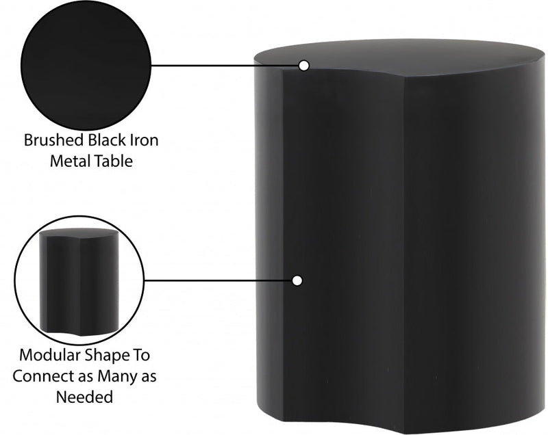 Dimple Iron End Table in Black - 99081Black-ET16