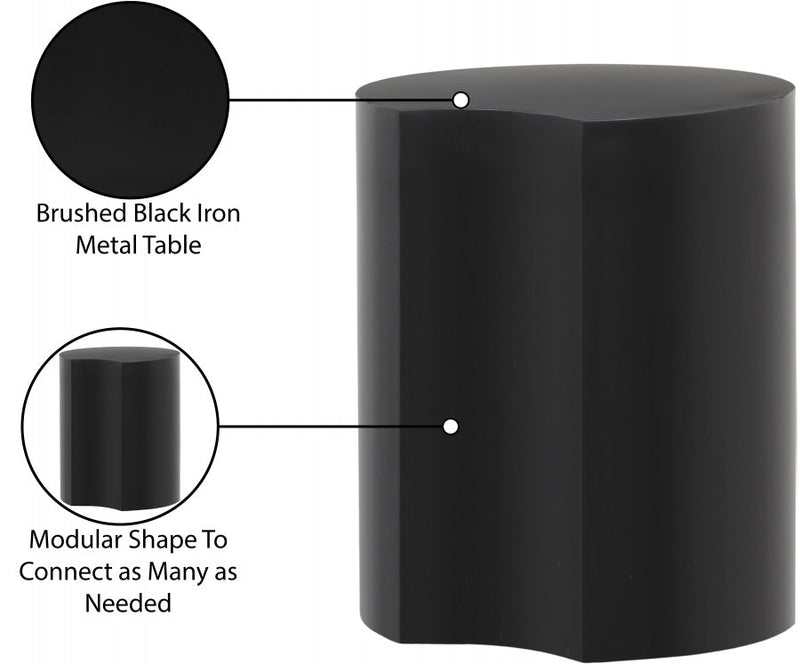 Dimple Iron End Table in Black - 99081Black-ET18