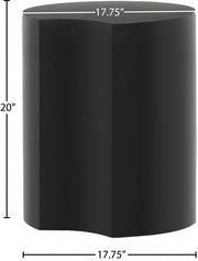 Dimple Iron End Table in Black - 99081Black-ET20