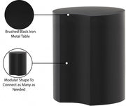 Dimple Iron End Table in Black - 99081Black-ET20