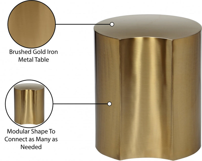 Dimple Iron End Table in Gold - 99081Gold-ET16