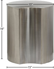 Dimple Iron End Table in Silver - 99081Silver-ET16