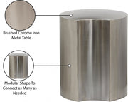 Dimple Iron End Table in Silver - 99081Silver-ET16