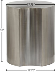 Dimple Iron End Table in Silver - 99081Silver-ET18