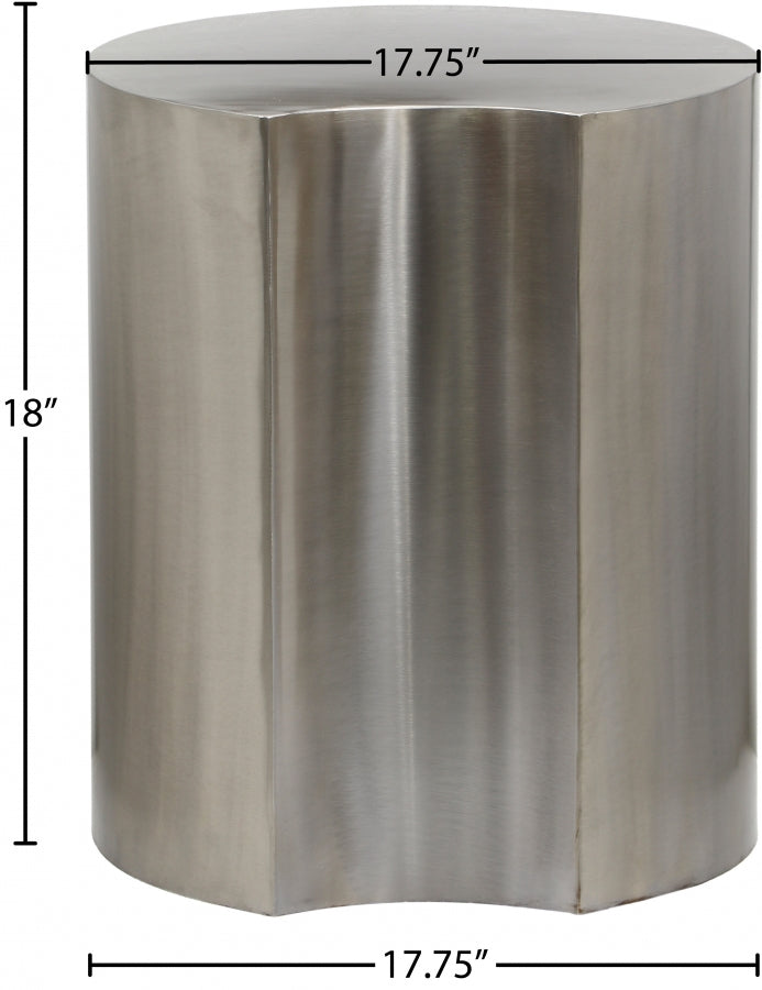 Dimple Iron End Table in Silver - 99081Silver-ET18