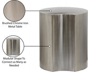 Dimple Iron End Table in Silver - 99081Silver-ET18