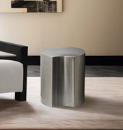 Dimple Iron End Table in Silver - 99081Silver-ET20
