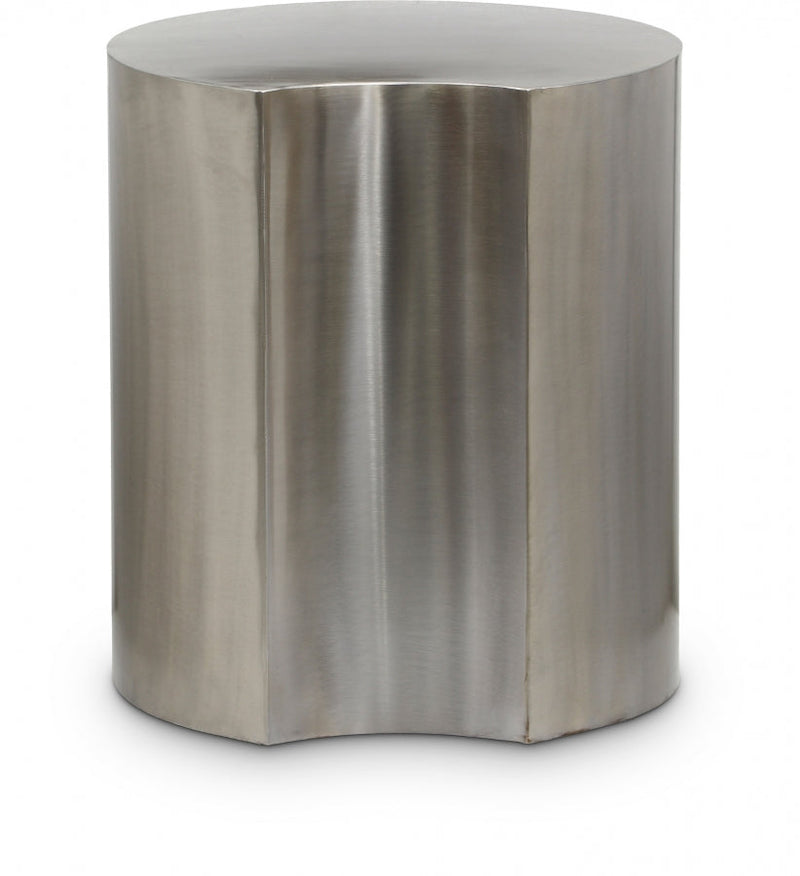 Dimple Iron End Table in Silver - 99081Silver-ET20