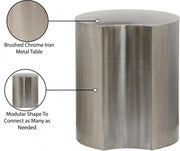 Dimple Iron End Table in Silver - 99081Silver-ET20
