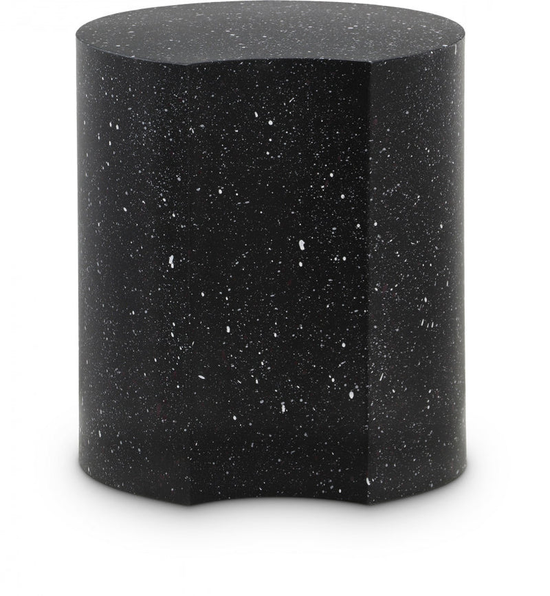 Dimple Terrazzo Pattern Iron End Table in Black - 99084Black-ET16