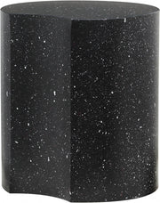 Dimple Terrazzo Pattern Iron End Table in Black - 99084Black-ET16