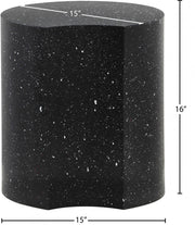 Dimple Terrazzo Pattern Iron End Table in Black - 99084Black-ET16