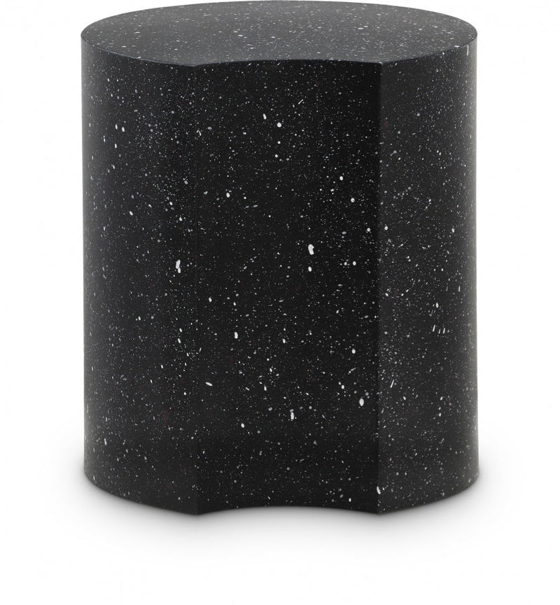 Dimple Terrazzo Pattern Iron End Table in Black - 99084Black-ET18