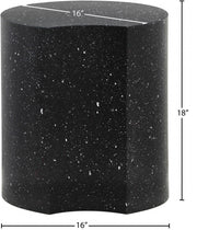 Dimple Terrazzo Pattern Iron End Table in Black - 99084Black-ET18