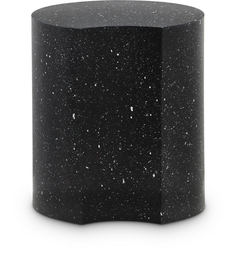 Dimple Terrazzo Pattern Iron End Table in Black - 99084Black-ET20