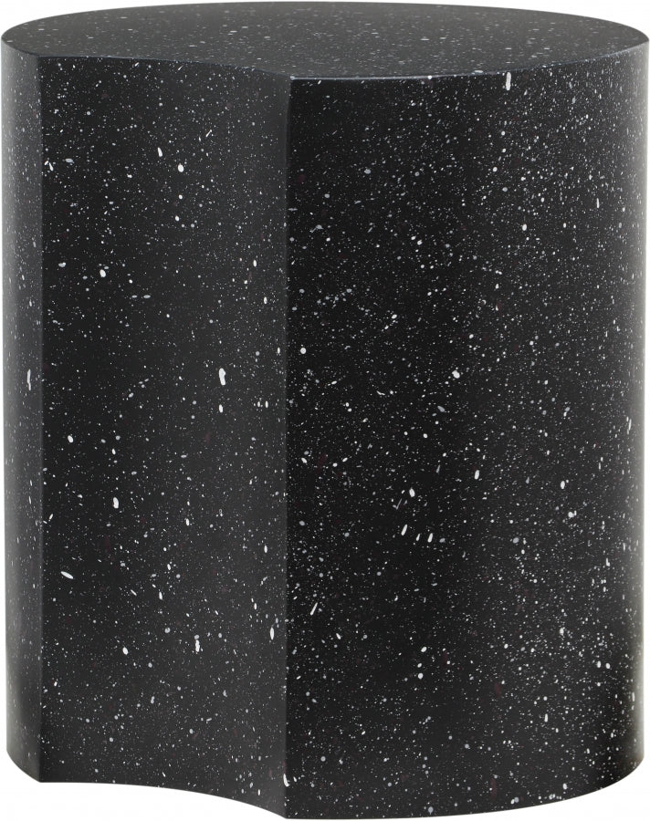 Dimple Terrazzo Pattern Iron End Table in Black - 99084Black-ET20