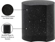 Dimple Terrazzo Pattern Iron End Table in Black - 99084Black-ET20