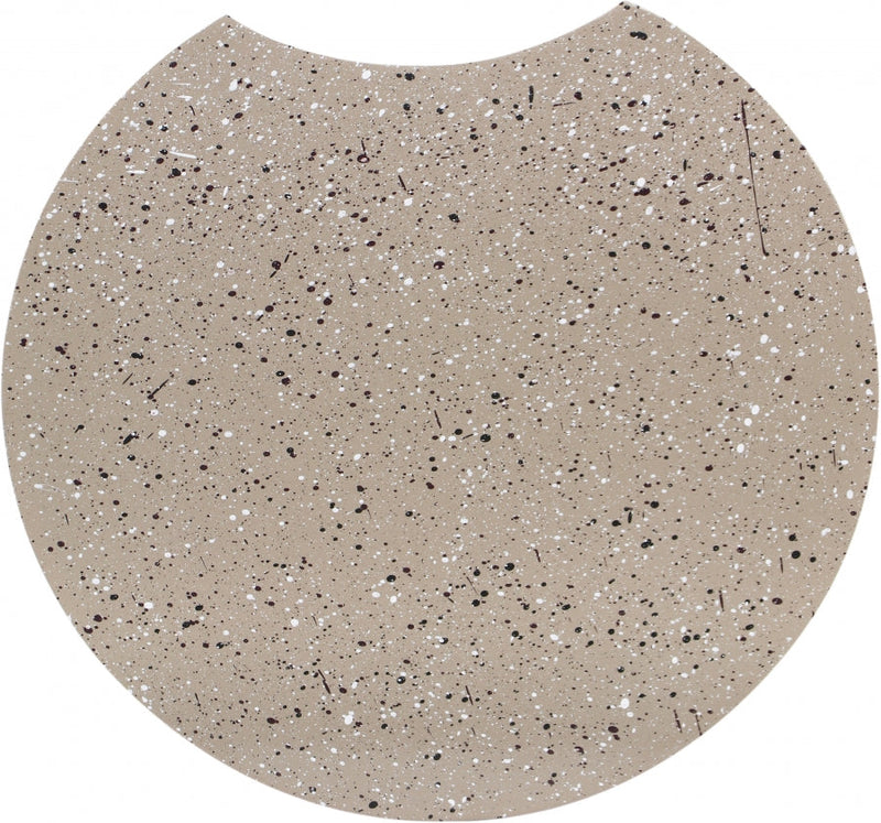 Dimple Terrazzo Pattern Iron End Table in Taupe - 99084Taupe-ET18