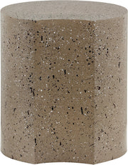 Dimple Terrazzo Pattern Iron End Table in Taupe - 99084Taupe-ET20
