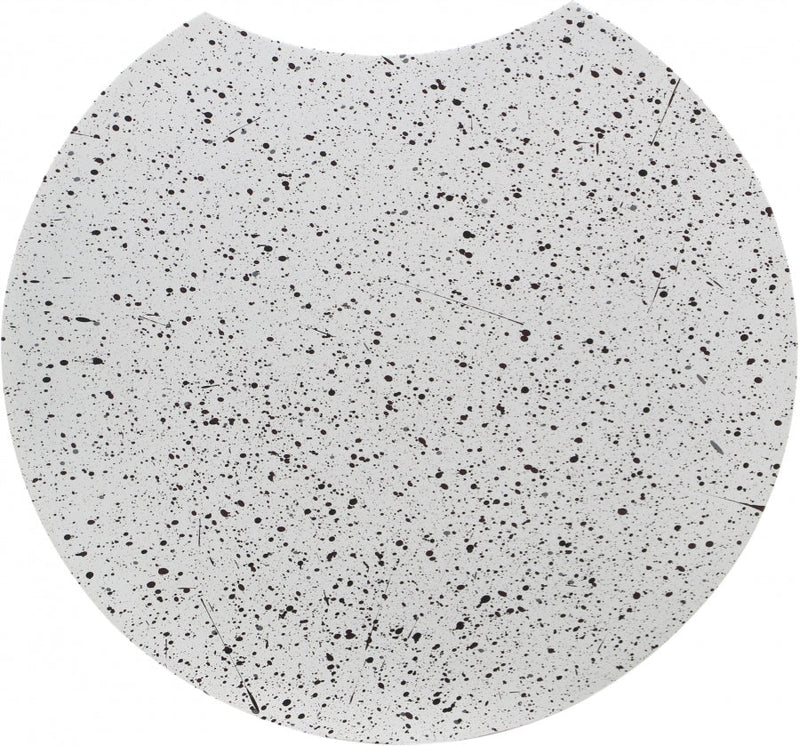 Dimple Terrazzo Pattern Iron End Table in White - 99084White-ET16