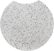 Dimple Terrazzo Pattern Iron End Table in White - 99084White-ET18