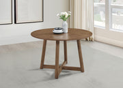 Dinah Round 47-inch Solid Wood Dining Table Walnut - 108471