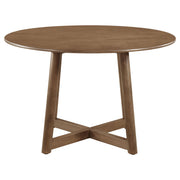 Dinah Round 47-inch Solid Wood Dining Table Walnut - 108471