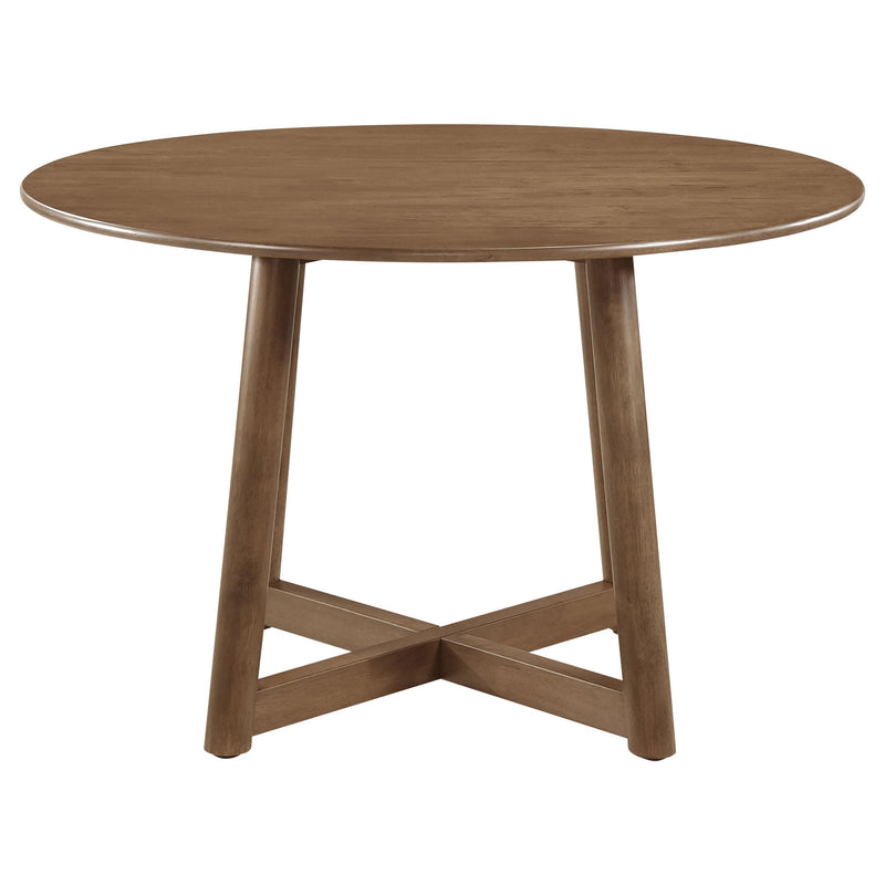 Dinah Round 47-inch Solid Wood Dining Table Walnut - 108471