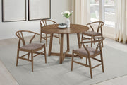 Dinah Round 47-inch Solid Wood Dining Table Walnut - 108471