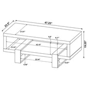 Dinard Engineered Wood Cocktail Coffee Table Grey Driftwood - 720878