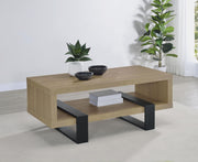Dinard Engineered Wood Cocktail Coffee Table Latte - 723688