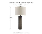 Dingerly 2-Piece Table Lamp Set in Brown - PKG015582