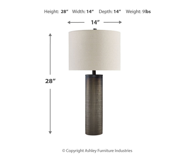 Dingerly 2-Piece Table Lamp Set in Brown - PKG015582