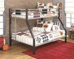 Dinsmore Black/Gray Twin over Full Bunk Bed - Gate FurnitureBunk Bed