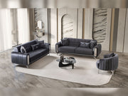 Dior 3-pieces (Sofa & Loveseat & Chair) Livingroom Set in Cream - 200-ST-DIO-FLORIA04-321