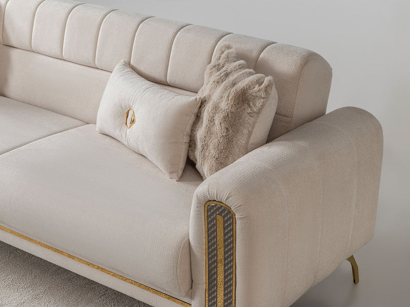 Dior 3-pieces (Sofa & Loveseat & Chair) Livingroom Set in Grey - 200-ST-DIO-TURKO376-321