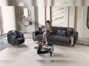 Dior 3-pieces (Sofa & Loveseat & Chair) Livingroom Set in Grey - 200-ST-DIO-TURKO376-321