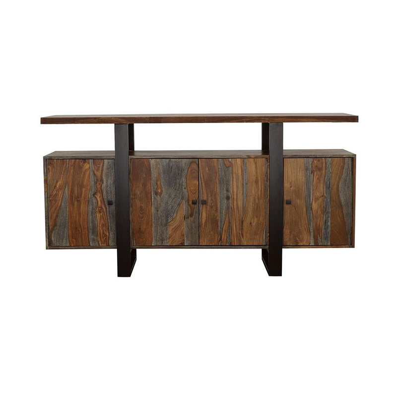 Ditman 4-door Solid Wood Sideboard Buffet Grey Sheesham - 110185