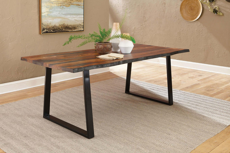 Ditman 80-inch Live Edge Dining Table Grey Sheesham - 110181