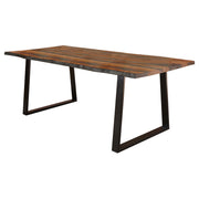 Ditman 80-inch Live Edge Dining Table Grey Sheesham - 110181