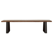 Ditman Live Edge Wood Dining Bench Grey Sheesham - 110183