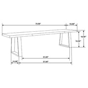Ditman Live Edge Wood Dining Bench Grey Sheesham - 110183