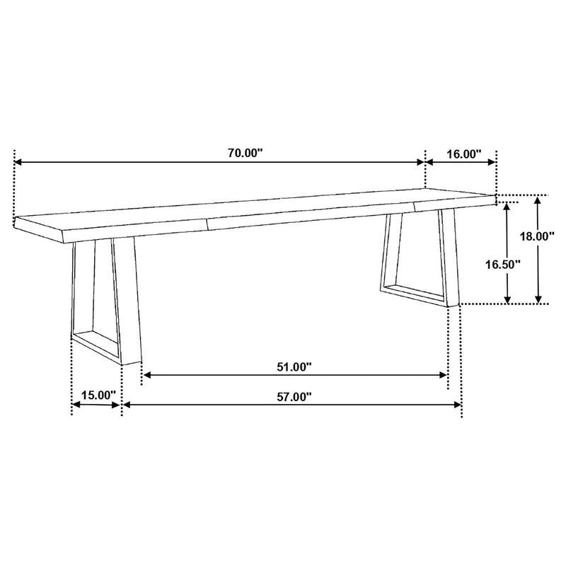 Ditman Live Edge Wood Dining Bench Grey Sheesham - 110183