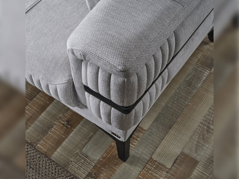 Divano 3-pieces (Sofa & Loveseat & Chair) Livingroom in Anthracite - Cream - 200-ELIF-DIV-A311-321
