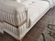 Divano 3-pieces (Sofa & Loveseat & Chair) Livingroom in Beige - Brick - 200-ELIF-DIV-A310-321