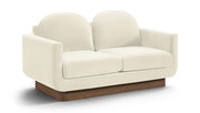 Diviento 63" Velvet Performance Fabric Upholstered Loveseat in Cream - 175Cream-L